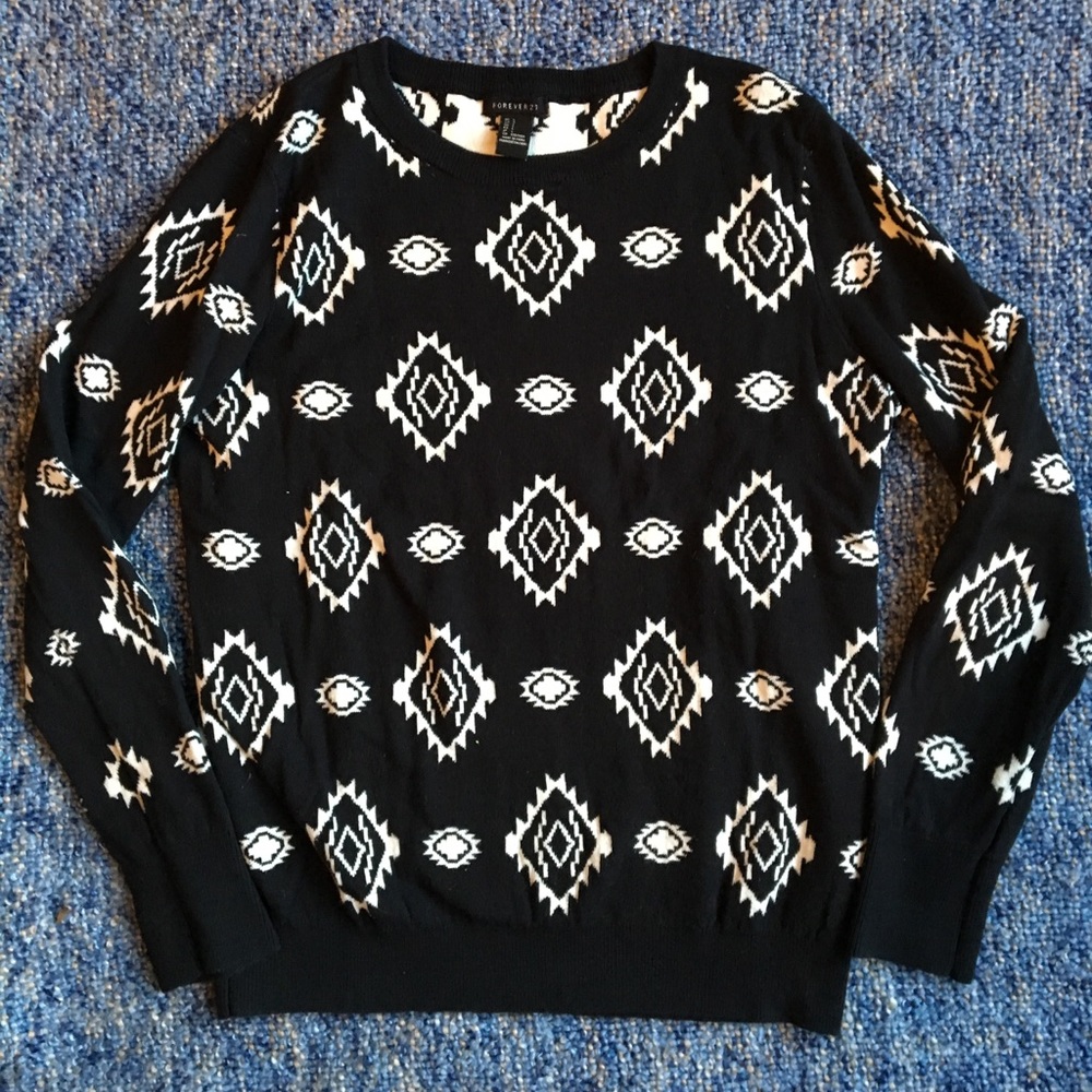 Black and white sweater